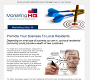 MarketingHQ email newsletter